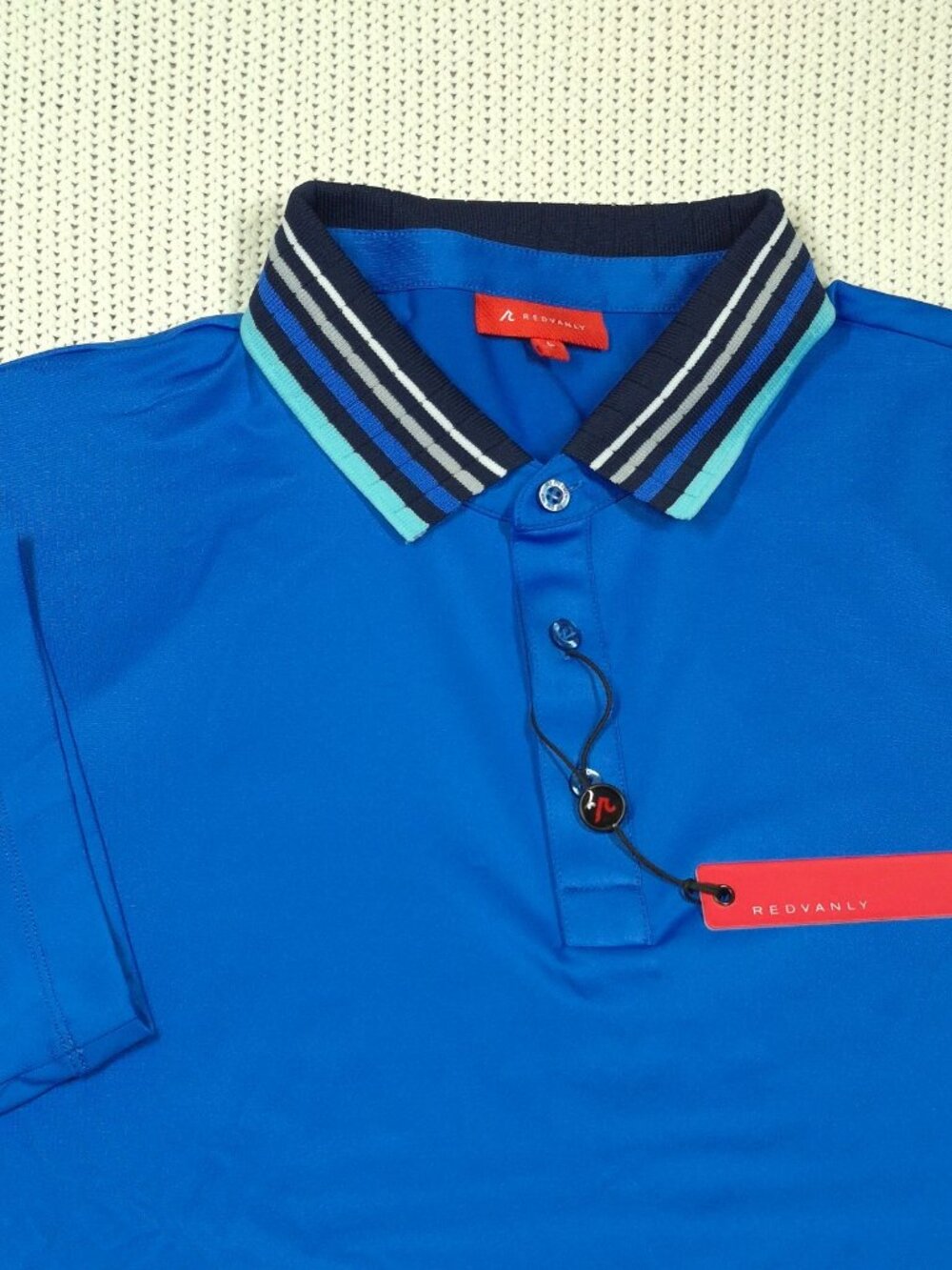 Redvanly Mael Golf Polo Shirt Men's Size L Marine Blue R2505B. MSRP $110
